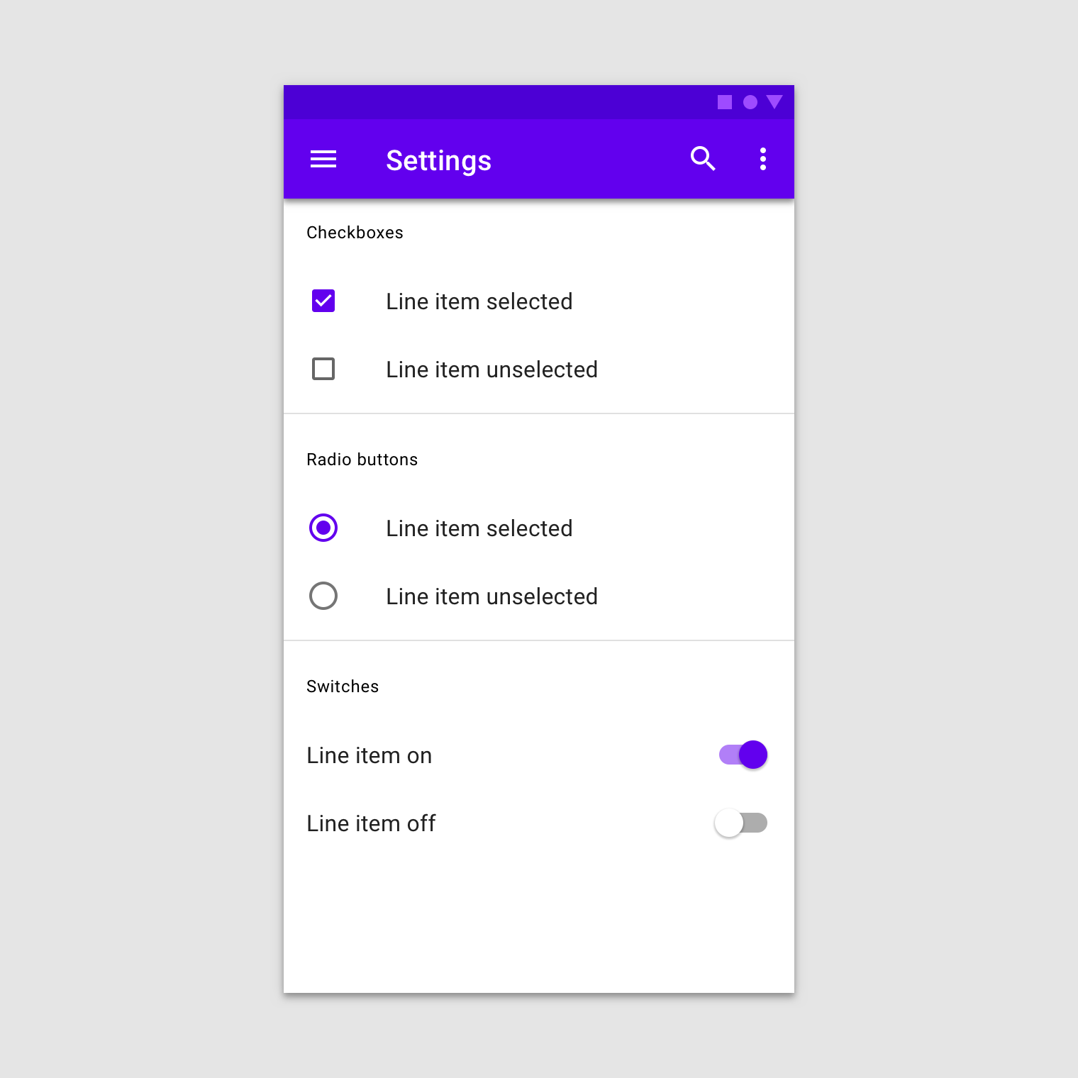 Google Material Design đã thiết kế nút công tắc (switch)