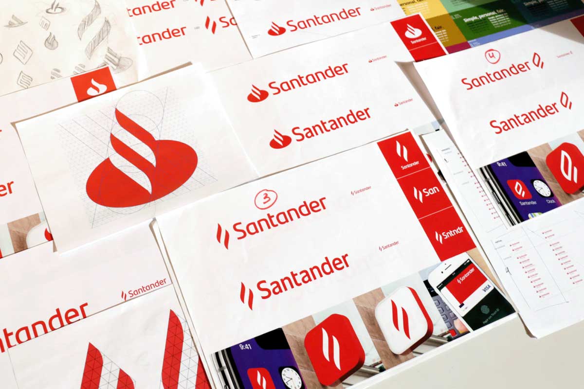 Logo wordmark cho santander