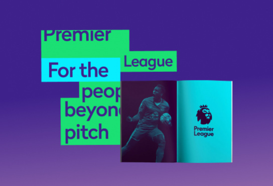 Premier League năng động trên mọi nền tảng với custom typeface ấn tượng